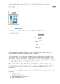 Unknown — Daryl Wilding Mcbride Javatm Development On Pdas Building Applications For Pocket Pc And Palm Devices Addison Wesley Professional 2003