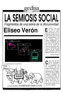 Eliseo Verón — La Semiosis Social 