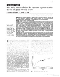 Lambert — How Philip Morris Unlocked the Japanese Cigarette Market (2004)