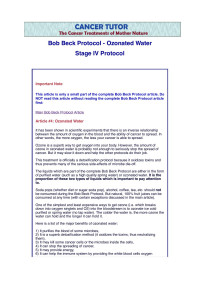 abaddon999 — Ozonated Water - Bob Beck Protocol - Alternative Cancer Treatments