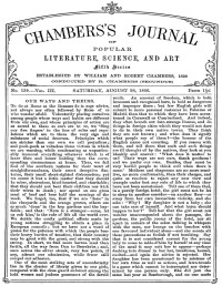 Gutenberg — Chambers's Journal of Popular Literature, Science, and Art, fifth series, no. 139, vol. III, August 28, 1886