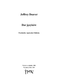 Deaver Jeffery — Dar języków