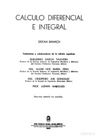 Stefan Banach — Cálculo Diferencial e Integral Banach, 2a edición