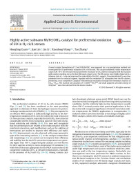 Hongling Guan & Jian Lin & Lin Li & Xiaodong Wang & Tao Zhang — Highly active subnano Rh/Fe(OH)x catalyst for preferential oxidation of CO in H2-rich stream
