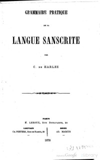 Charles de Harlez — Grammaire pratique de la langue sanscrite