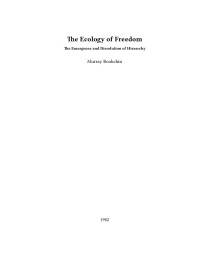 Murray Bookchin — Ecology of Freedom