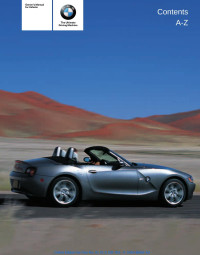 BMW — BMW Z4 Roadster Owner's Manual - Z4 2.5i, Z4 3.0i