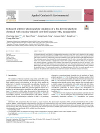 Woo-Sung Jang — Enhanced selective photocatalytic oxidation of a bio-derived platform chemical with vacancy-induced core-shell anatase TiO2 nanoparticles