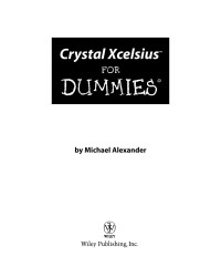 Michael Alexander — Crystal Xcelsius For Dummies