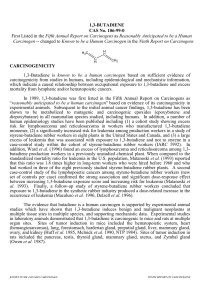National Toxicology Program — 10th ROC: 1,3-Butadiene