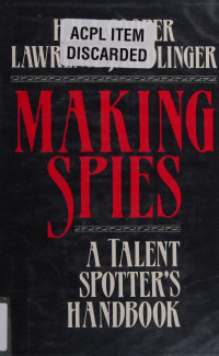 H. H. A Cooper — Making Spies - A Talent Spotter's Handbook
