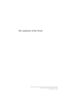 Aa. Vv. — The Authority Of Word