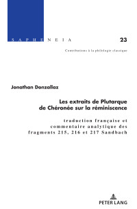 Jonathan Donzallaz — Les extraits de Plutarque de Chéronée sur la réminiscence