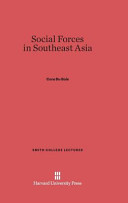 Cora Du Bois — Social Forces in Southeast Asia