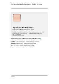 Katherine M. Keyes, Sandro Galea — Introduction to Population Health Science - 1st Edition
