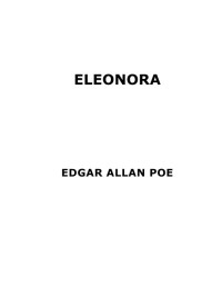 Edgar Allan Poe — Eleonora