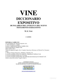 W. E. Vine — Diccionario Expositivo AT y NT Exhaustivo