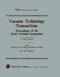 Meissner, C. Robert — Vacuum Technology Transactions