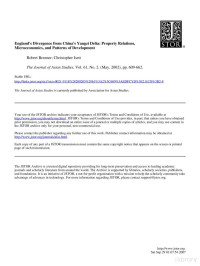 England's Divergence From China's Yangzi Delta [Property Relations, Microeconomics, And Patterns Of Development] — England's Divergence From China's Yangzi Delta [Property Relations, Microeconomics, And Patterns Of Development]