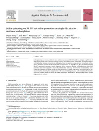 Siquan Feng — Sulfur-poisoning on Rh NP but sulfur-promotion on single-Rh1-site for methanol carbonylation