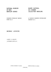 Albert D. DeBlois — Micmac lexicon