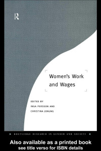 Inga Persson & Christina Jonun (Editors) — Women's Work and Wages