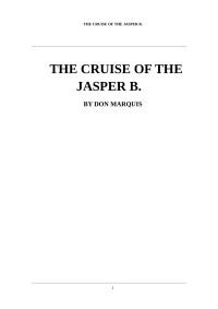 geal — THE CRUISE OF THE JASPER B