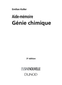 Koller — Aide-memoire Genie chimique 3e ed.