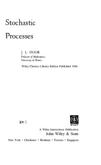 J. L. Doob — Stochastic Processes