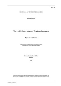 van Liemt — The World Tobacco Industry; Trends and Prospects (2002)