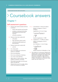 Cambridge — AS & A-Level Biology Coursebook - Answers