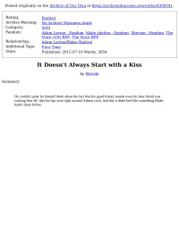 fikiwiki — It Doesn't Always Start with a Kiss