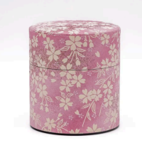 Unknown — Japanese Chazutsu - 江東堂 Kotodo - Pink Beige Floral Sakura Washi Wrappe – Tezumi