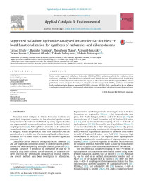 Tamao Ishida — Supported palladium hydroxide-catalyzed intramolecular double CH bond functionalization for synthesis of carbazoles and dibenzofurans