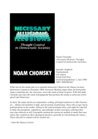 Noam Chomsky — Necessary Illusions: Thought Control in Democratic Societies