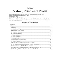 Karl Marx — Value Price and Profit