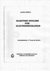Alina Minea — Maritime English for Electromechanics: Coursebook, 3rd Year of Study