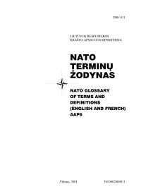 A.V. Garsys, J. Norgela — NATO Terminų Anglų - Lietuvių Kalbų Žodynas