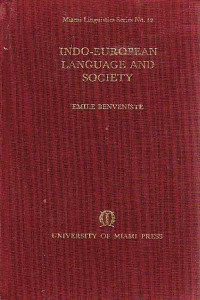 Émile Benveniste — Indo-European Language and Society