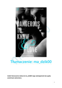 Dangerous to know — Jane Harvey Berrick