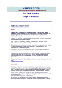 abaddon999 — Bob Beck Protocol - Alternative Cancer Treatments