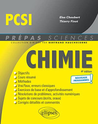 Choubert Elsa, Finot Thierry — Chimie PCSI