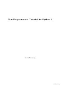 Wikibooks — Non Programmers Tutorial for Python 3