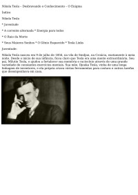 Unknown — O Enigma Nikola Tesla