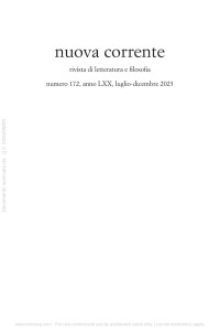 Stefano Verdino (acuta di) — Nuova corrente : rivista di letteratura e filosofia : 172, 2, 2023