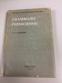 Albert van den Branden — Grammaire phénicienne