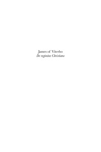 James.; Dyson, R. W.; — De Regimine Christiano