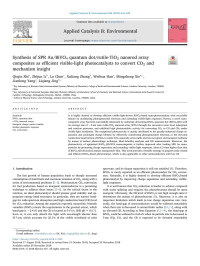 Qiujin Shi & Zhijun Li & Lu Chen & Xuliang Zhang & Weihua Han & Mingzheng Xie & Jianlong Yang & Liqiang Jing — Synthesis of SPR Au/BiVO4 quantum dot/rutile-TiO2 nanorod array composites as efficient visible-light photocatalysts to convert CO2 and mechanism insight