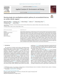 Bangrong Ming — Steering single-site metallaphotocatalytic pathway by accumulated electron on carbon nitride support