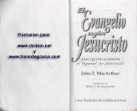 JPG To PDF Converter — El Evangelio Seg￺n Jesucristo - John MacArthur